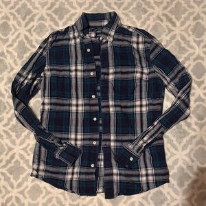Junior Boys Blue Plaid Flannel